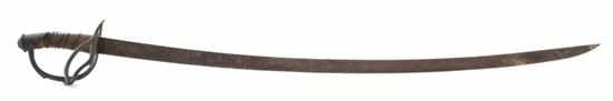 Appraisal: Confederate Cavalry saber belonging to Thomas Wesley Asbury circa curved