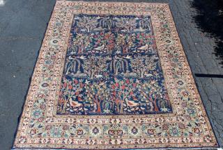 Appraisal: Persian Ishfahan x wool rug Persian Isfahan x wool rug