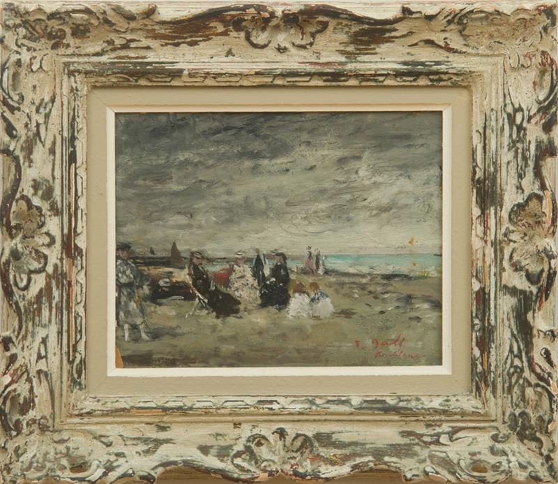 Appraisal: FRAN OIS GALL - HONFLEUR Oil on board signed 'F