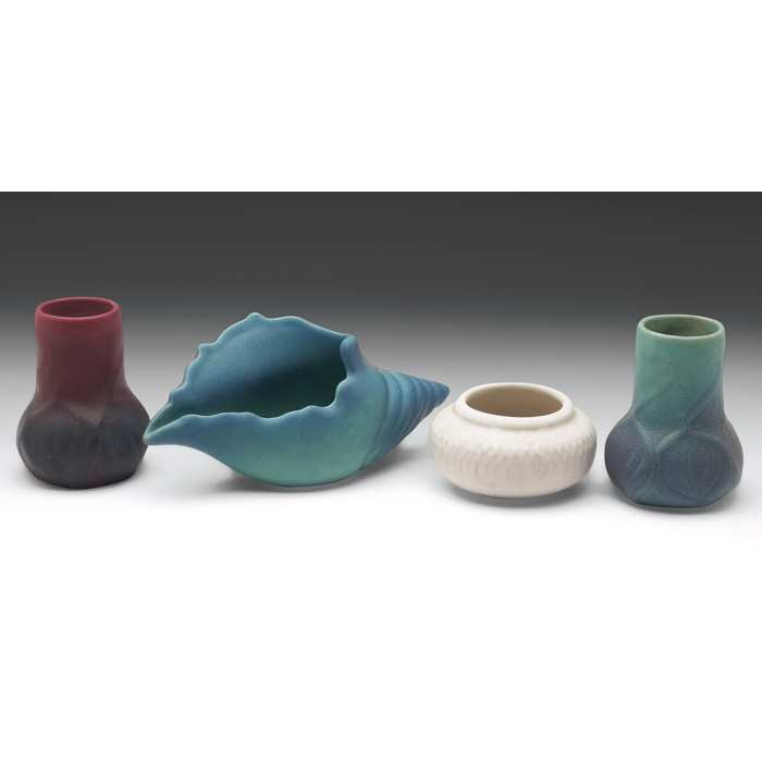 Appraisal: Van Briggle vase maroon and blue matte ''w x ''h