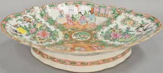 Appraisal: Rose Medallion footed porcelain serving dish ht lg Rose Medallion