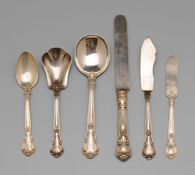 Appraisal: Gorham Chantilly Sterling Flatware pieces monograms oz T excluding hollow-handle