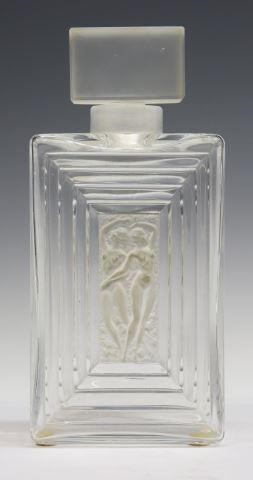 Appraisal: French Lalique art glass perfume scent bottle in the Duncan