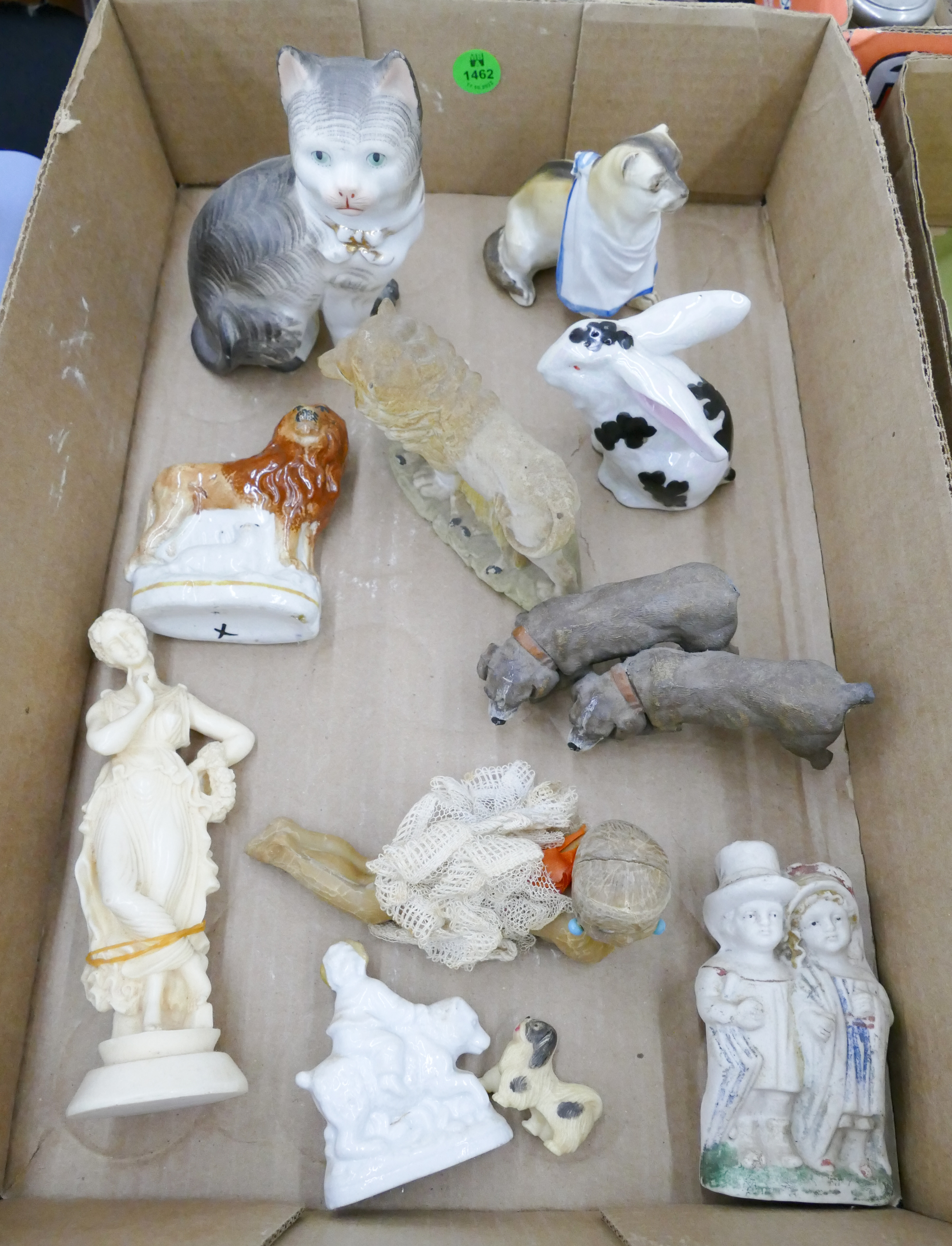 Appraisal: Box Antique Animal Figurines