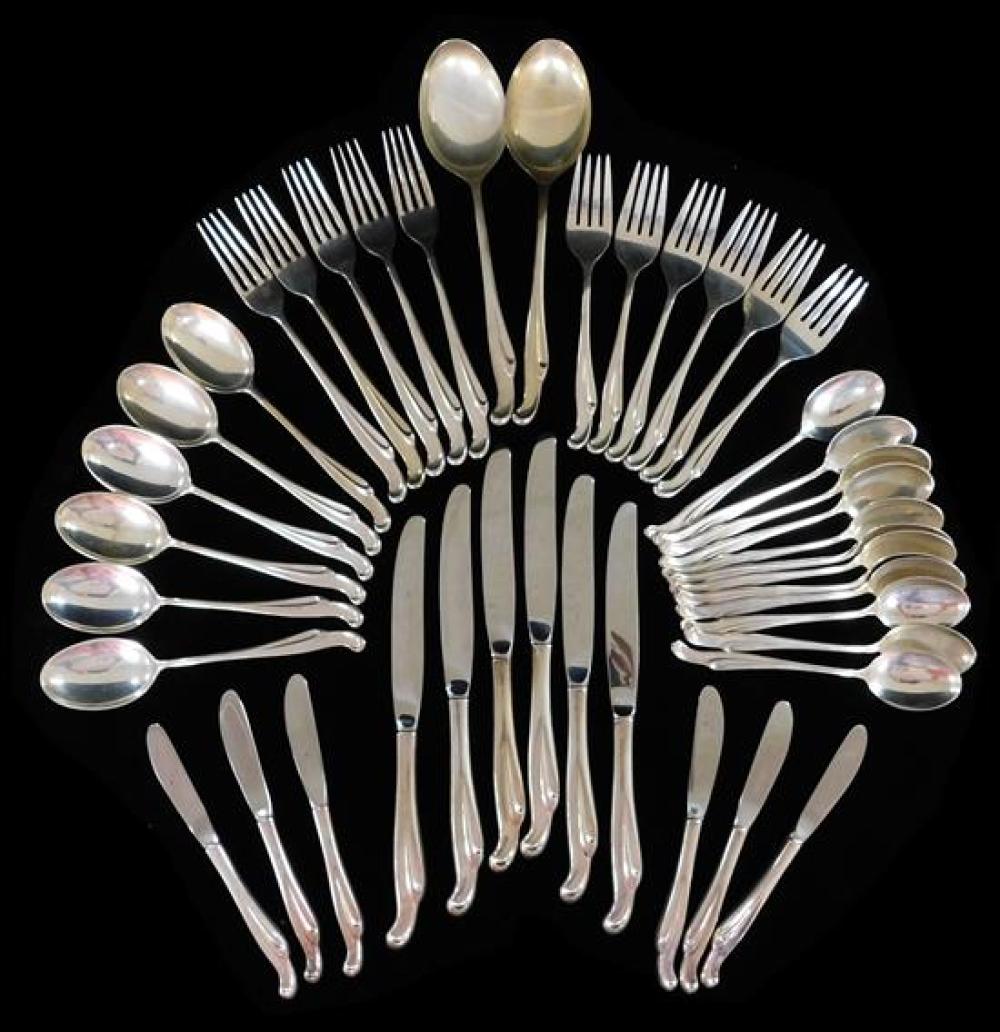 Appraisal: STERLING Kirk Stieff Silver Surf pattern sterling flatware in box