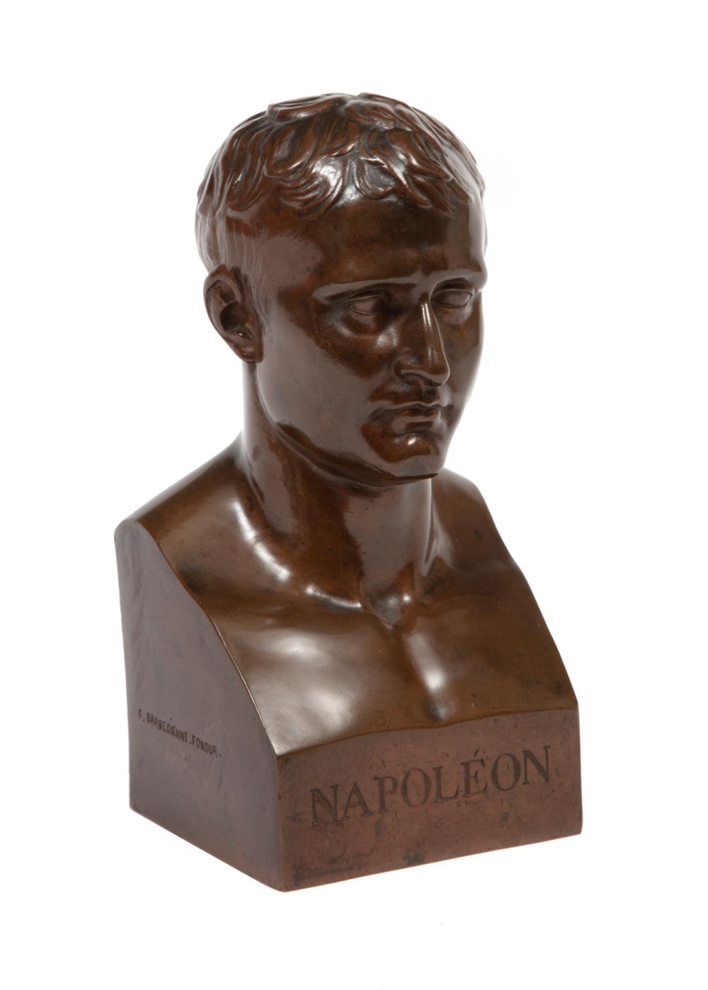 Appraisal: Bronze Bust of Napoleon after Antoine-Denis Chaudet Napol on inscribed