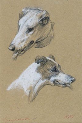 Appraisal: Raoul Millais - Studies of Greyhounds Signed with initials and