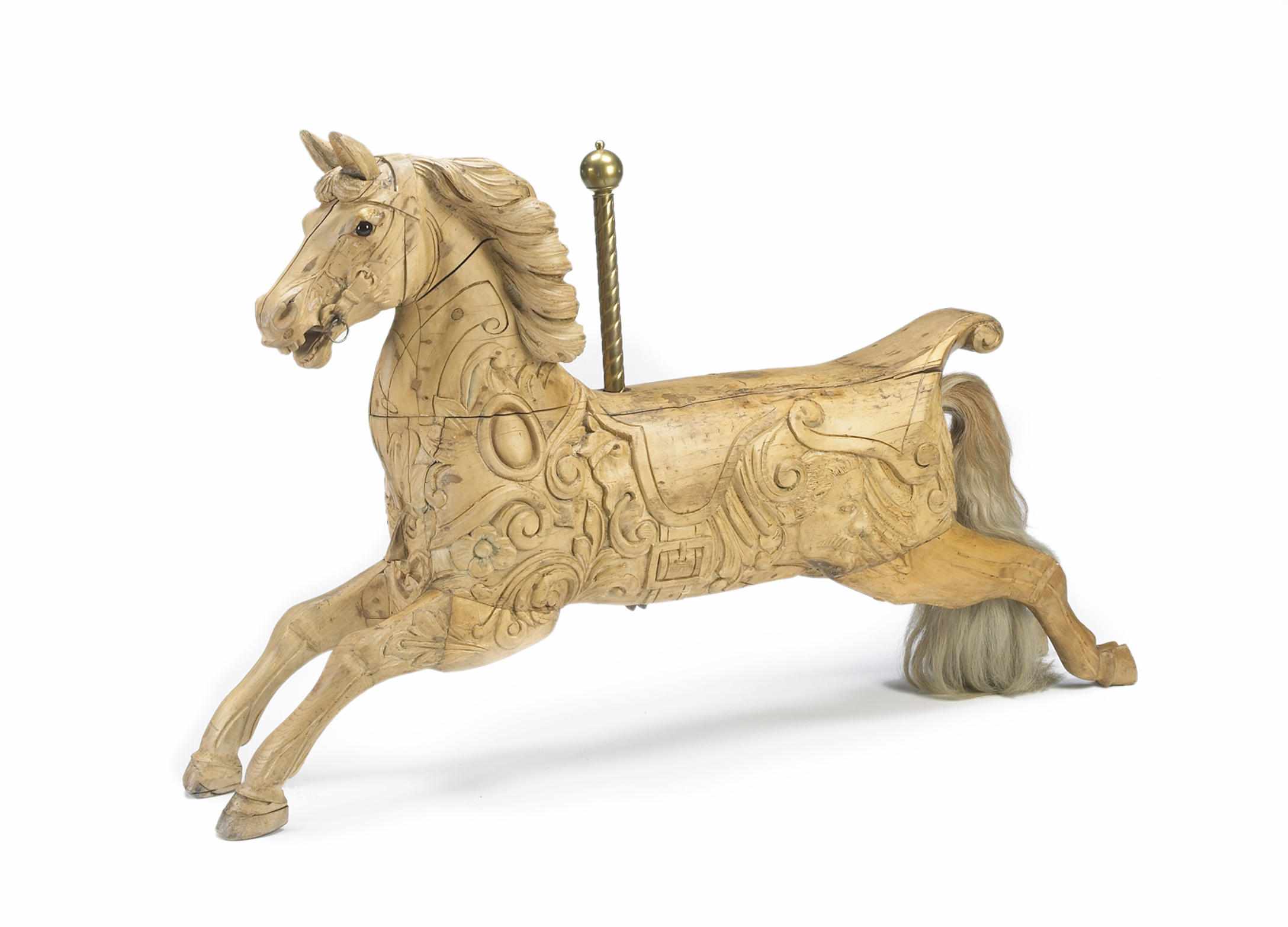 Appraisal: An English carved wood carousel horse Anderson of Bristol early