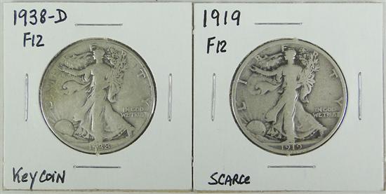 Appraisal: Two Tough To Find Walking Liberty Halves - a scarce