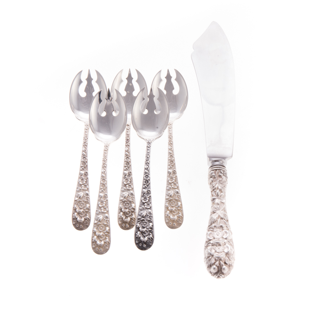 Appraisal: Stieff sterling ice cream server forks Stieff Forget-Me-Not sterling silver