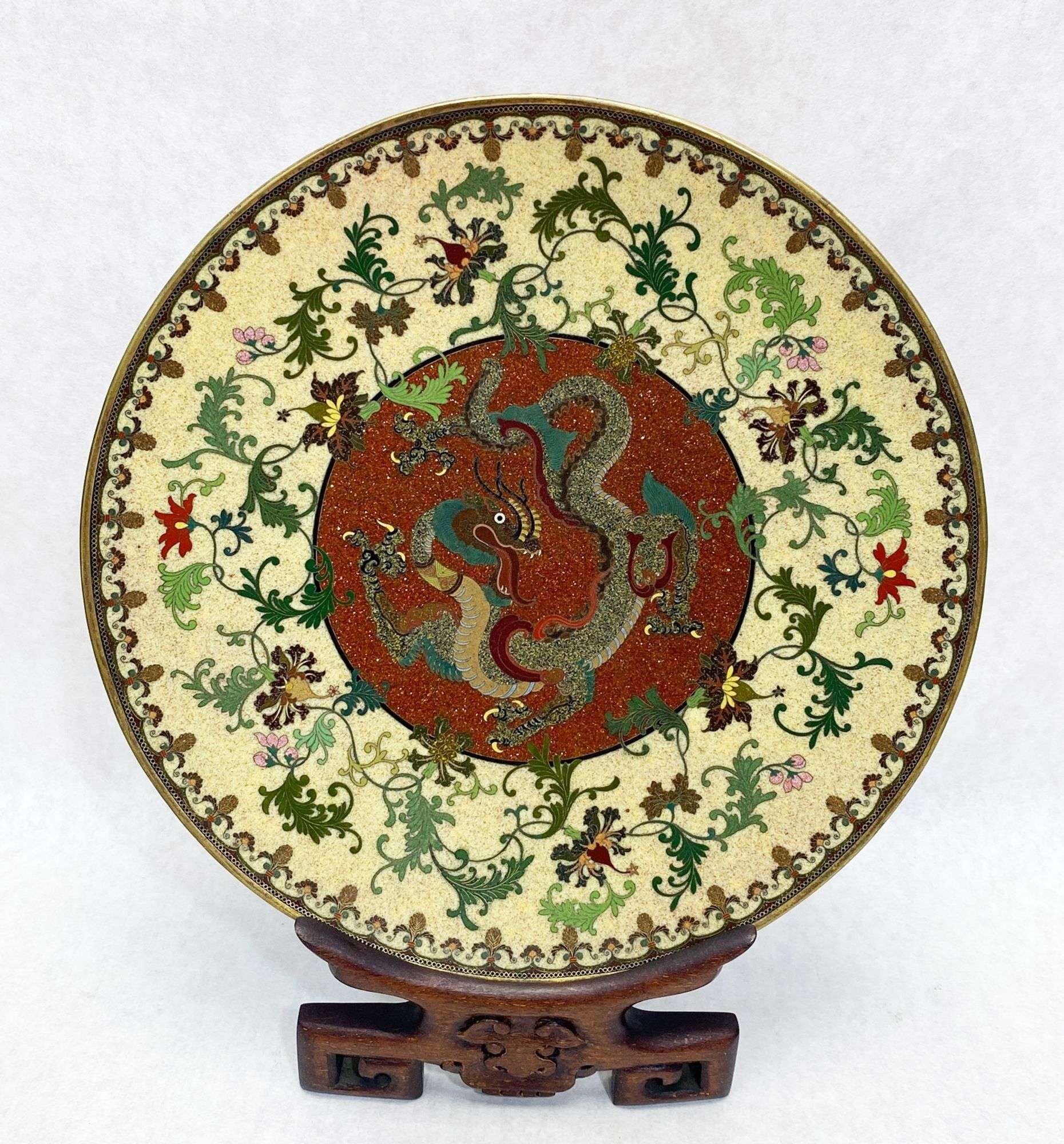 Appraisal: Meiji Period Japanese Cloisonne Plate attributed to Namikawa Old written