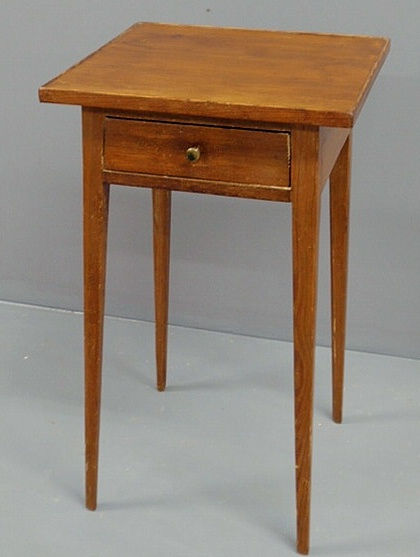 Appraisal: Hepplewhite pine one-drawer stand c with a cherry wood tray