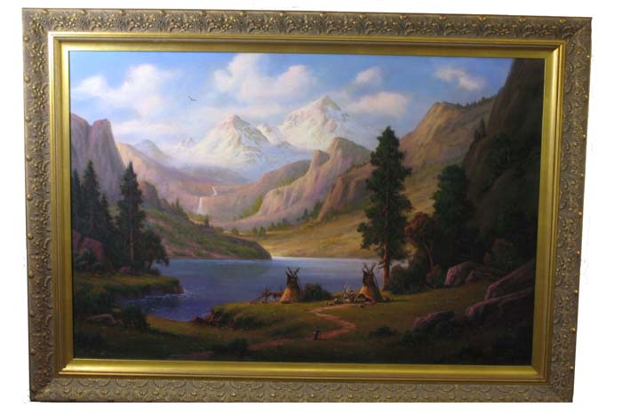 Appraisal: HEINIE HARTWIG OIL ON MASONITE California born titled Indians of