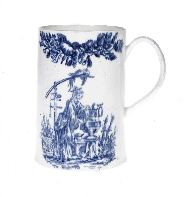 Appraisal: A FINE DERBY MUG of slightly tapered cylindrical shape transfer