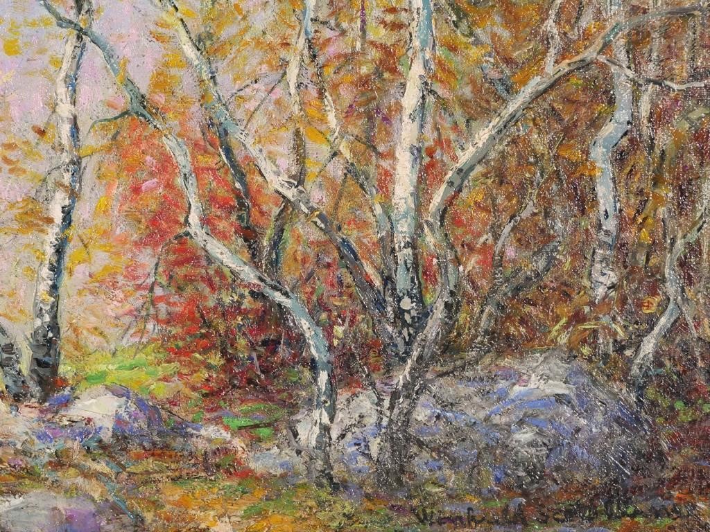 Appraisal: Oil on canvas by Connecticut artist Clime American - autumn