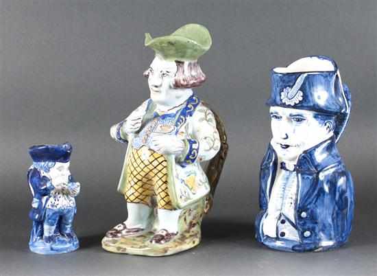 Appraisal: French faience ''Snuff Taker'' toby jug faience Napoleon toby jug