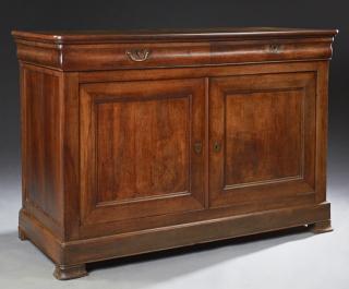 Appraisal: French Louis Philippe Carved Walnut and Oak Sidebo French Louis