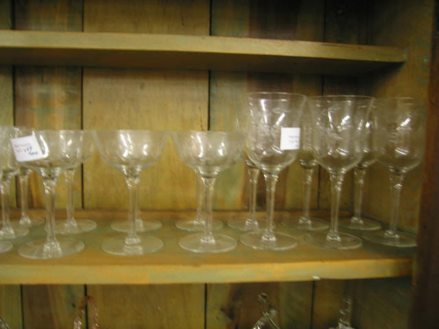 Appraisal: Pcs Etched Crystal Stemware