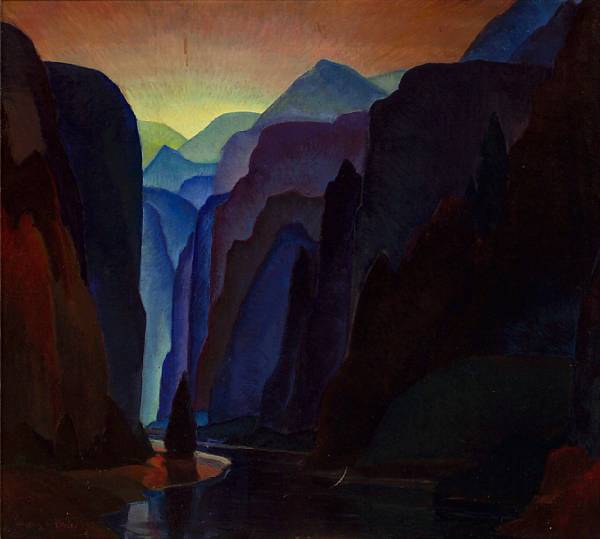 Appraisal: Walter Alexander Bailey American - Deep Blue Canyon signed 'Walter