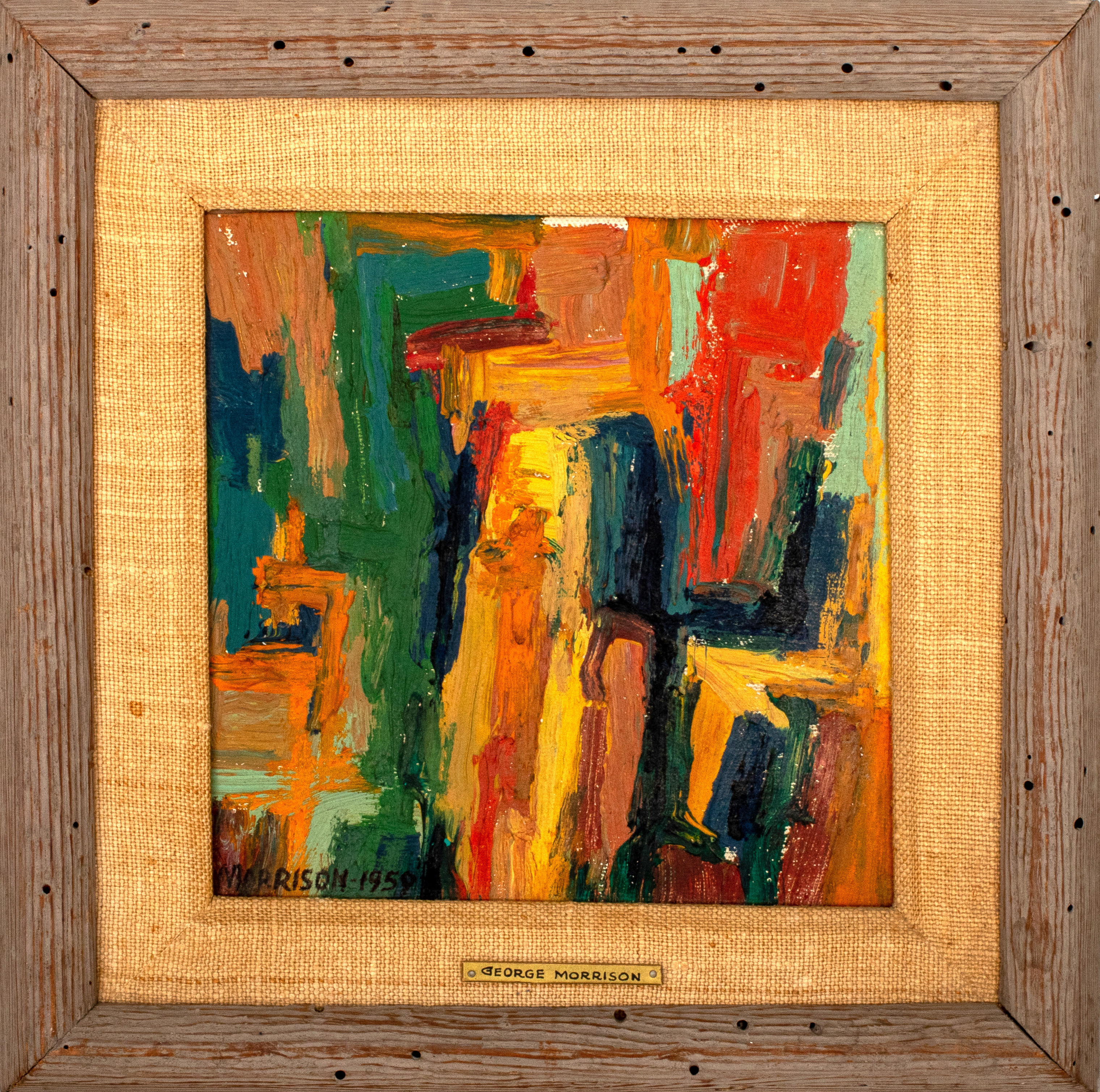 Appraisal: GEORGE MORRISON ABSTRACT OIL ON BOARD George Morrison American -