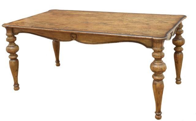 Appraisal: Portico Old World Rustic pecan dining table late th c