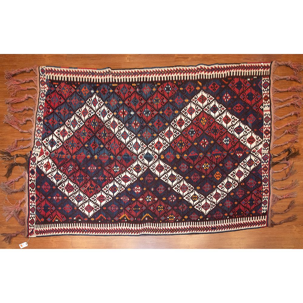 Appraisal: Tribal Kilim Rug Turkey x Third quarter- th century hand-knotted