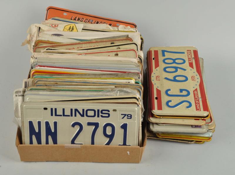 Appraisal: Lot Of Illinois License Plates From - s This set