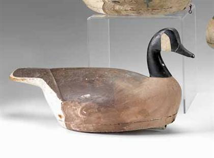 Appraisal: Painted hollow-carved Canadian Goose decoy mid atlantic states early th