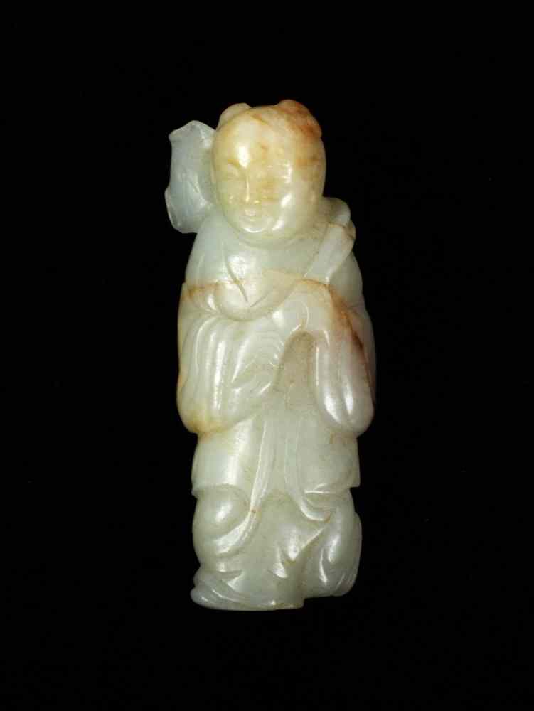 Appraisal: CARVED JADE FIGURE - Ch'ien Lung period - A D