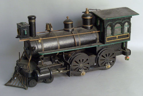 Appraisal: Carved and painted Lehigh Valley RR model locomotive and coal