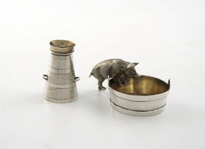 Appraisal: A Victorian silver novelty salt cellar modelled as a pig