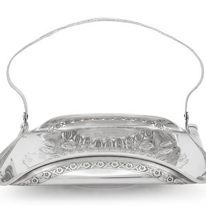 Appraisal: An English Silver Cake Basket and an American Silver Sandwich