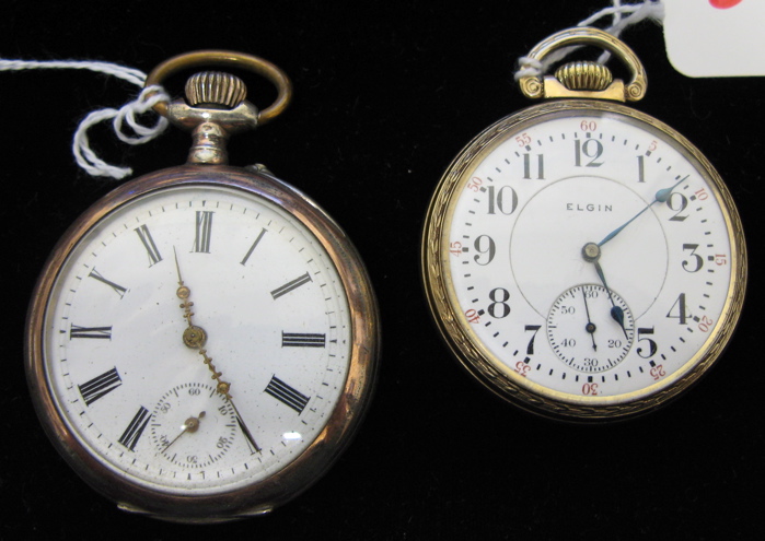 Appraisal: FIVE OPEN FACE POCKET WATCHES Tiffany Co Longines mm K