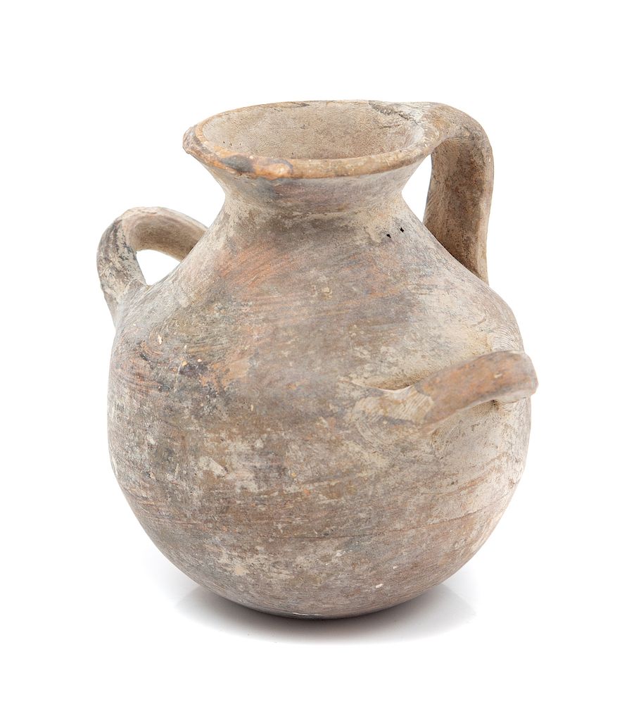 Appraisal: A Greek Pottery Vessel having a globular body A Greek