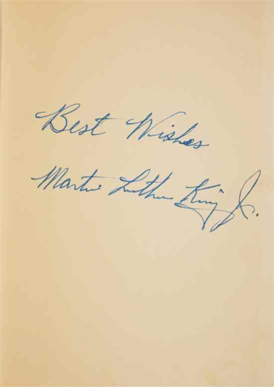 Appraisal: KING MARTIN LUTHER WHY WE CAN'T WAIT first edition signed