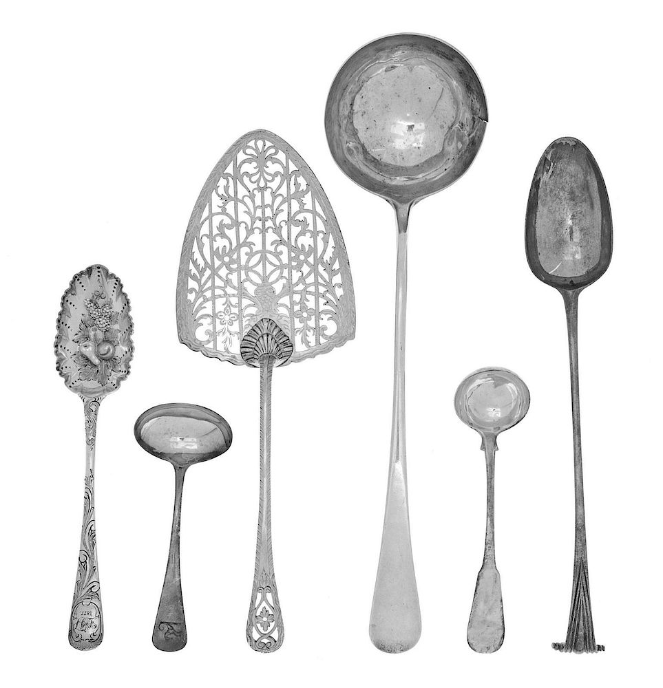 Appraisal: Ten Georgian Silver Flatware Articles Ten Georgian Silver Flatware Articles