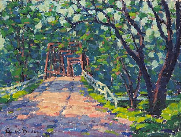 Appraisal: n a John William Bentley American - Bridge at Stony