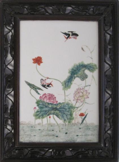 Appraisal: Chinese famille rose porcelain plaque th century