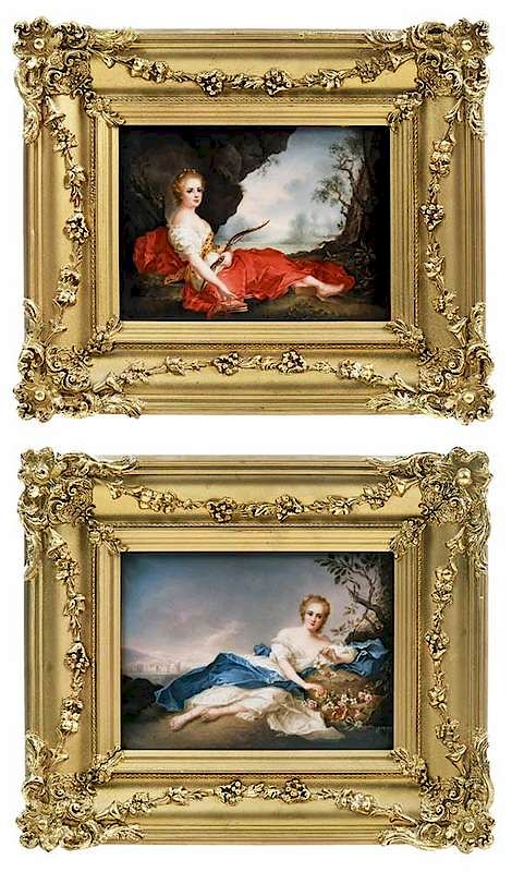 Appraisal: Pair of Fine Berlin K P M Porcelain Plaques Madame