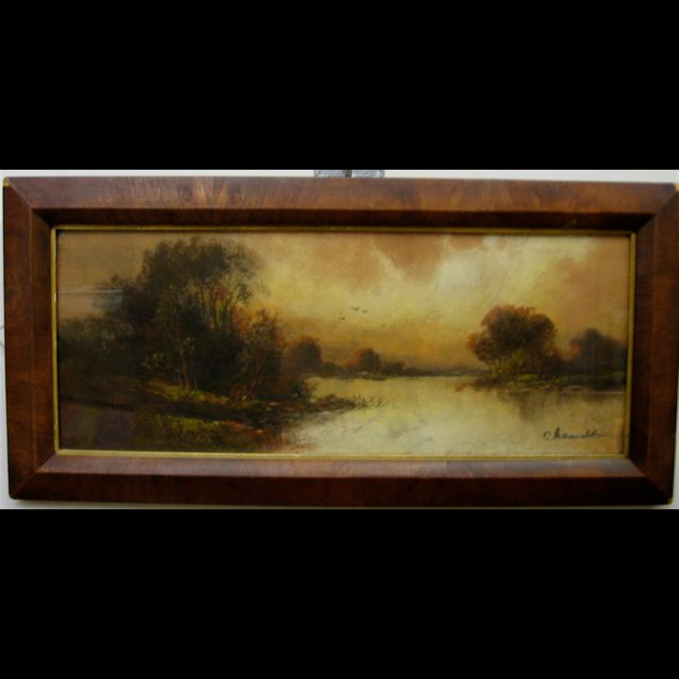 Appraisal: RIVERSCAPE AT DUSK ROBERT WINTHROP CHANDLER TH CENTURY CANADIAN PASTEL