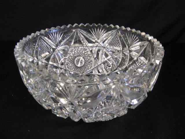 Appraisal: Cut Glass Bowl brilliant period elaborate overall cut work ''