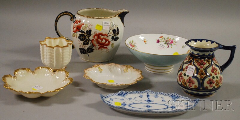 Appraisal: Seven Pieces of Assorted Decorated Porcelain and Ceramic Tableware including