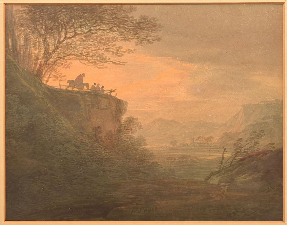 Appraisal: William Payne Watercolor of a Valley Landscape Early th Century