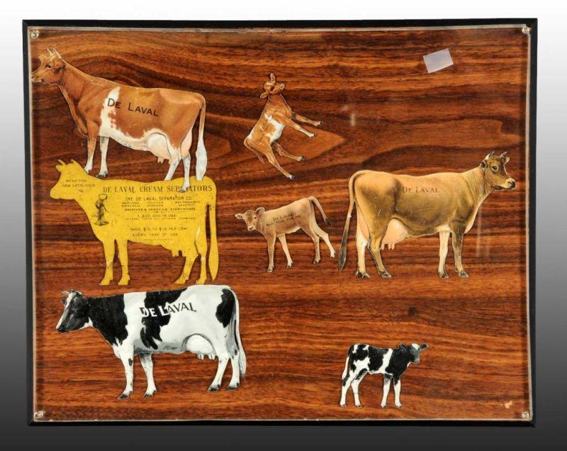 Appraisal: Lot of Tin Litho Die-Cut De Laval Cows Description to