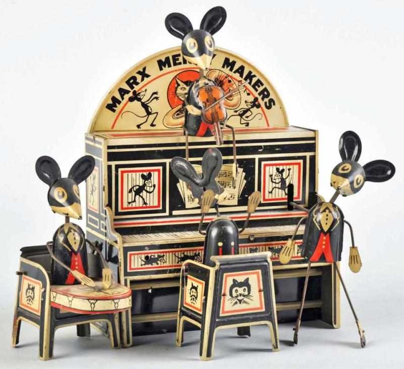 Appraisal: Tin Litho Marx Merry Makers Band Wind-Up Toy Description American