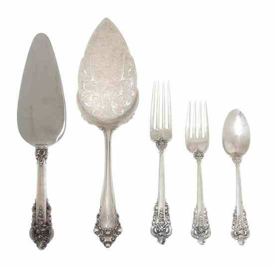 Appraisal: An American Sterling Silver Flatware Service Wallace in the Grand