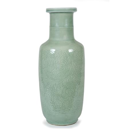 Appraisal: Chinese Celadon Glazed Porcelain Rouleau Vase Estimate -