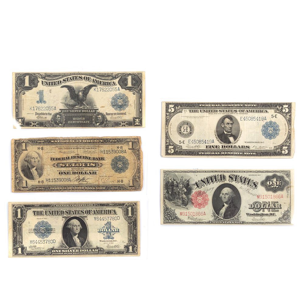 Appraisal: Nice Collection of US Large Currency Black Eagle Silver Certificate