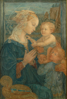 Appraisal: After Fillipo Lippi Madonna with Child and Angels watercolour x