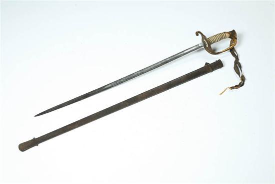 Appraisal: SWORD American th century US naval sword with brass acorn